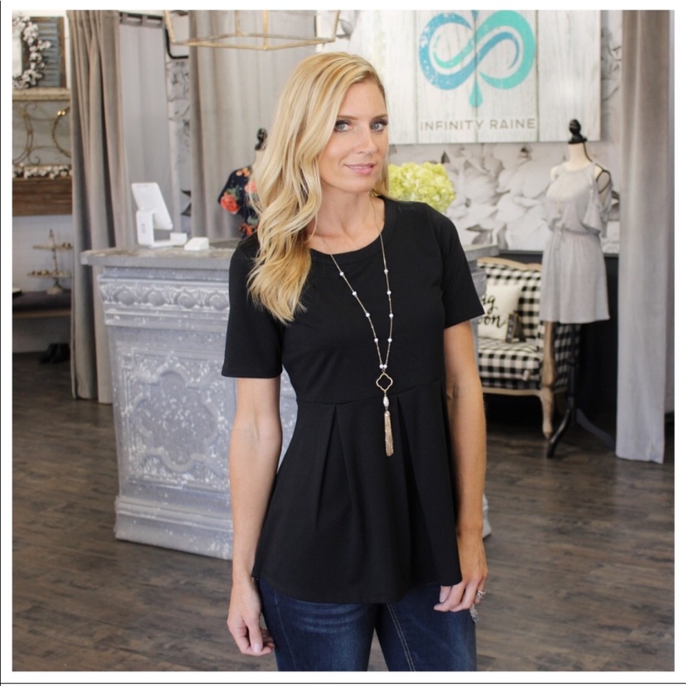 SOLD! Peplum Black Tunic